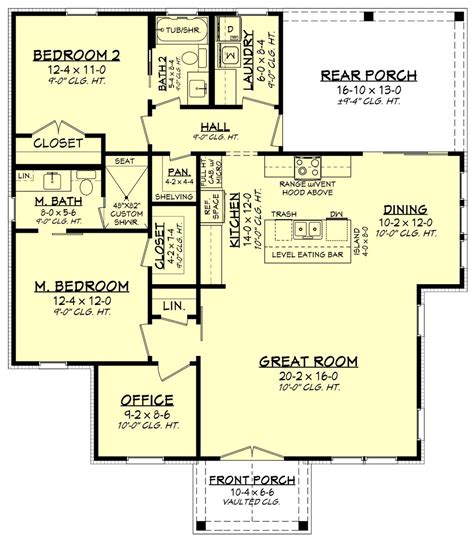 Traditional Style House Plan 2 Beds 2 Baths 1399 Sqft Plan 430 320