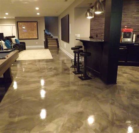 Any chemical spills or oil leaks from cars can easily be cleaned up rather than soaking into the concrete and leaving stains. Metallic Epoxy Flooring | Metallic Epoxy Company Cedar Rapids, IA