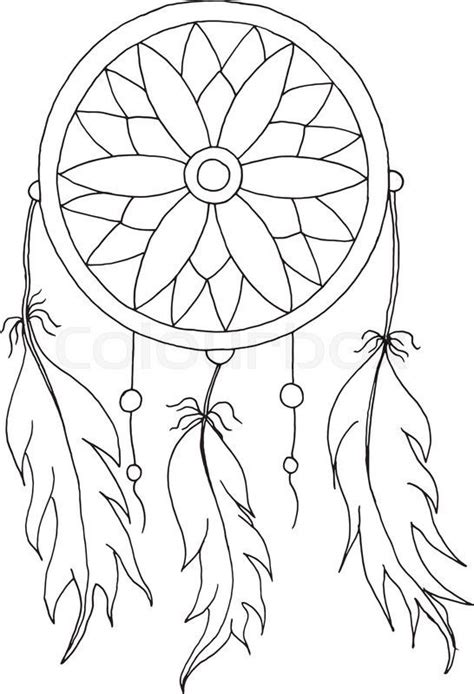 Dreamcatcher Drawing Dream Catcher Coloring Pages Dream Catcher Drawing