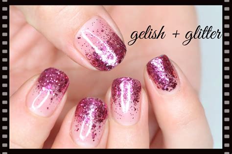 UÑas Gelish Con Brillos Acrylic Nails At Home Manicure Y Pedicure