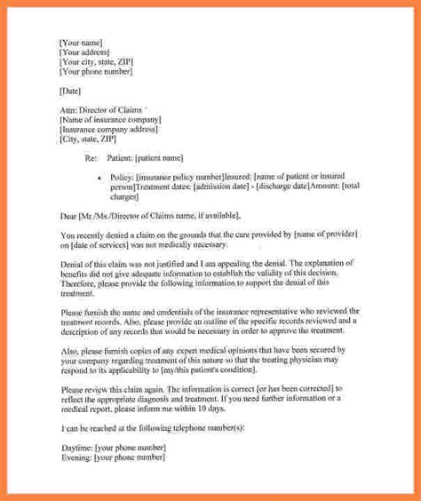 business letter appeal sampleee health insurance letters