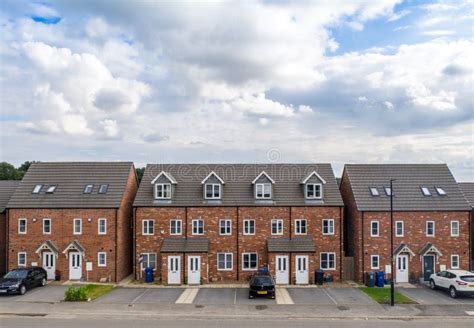 Row Of New Build Three Storey Homes Editorial Image Image Of Houses