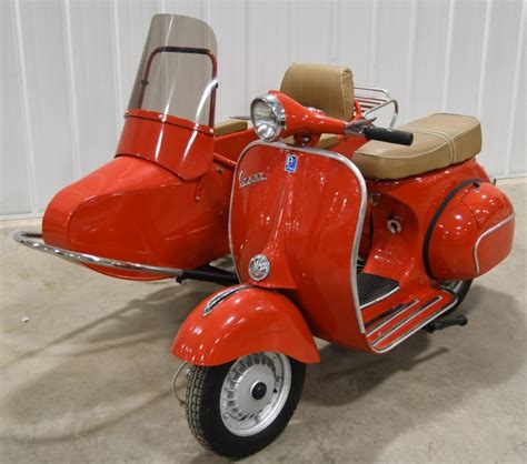 Lot 1965 Piaggio Vespa Scooter W Side Car