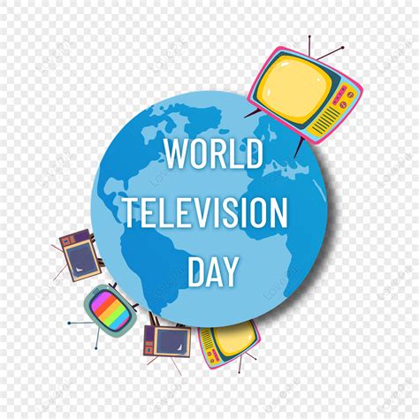 World Tv Day With Blue Earth Texturedaiworld Map Free Png And Clipart