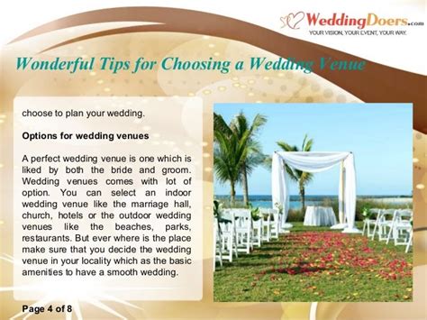 Wonderful Tips For Choosing A Wedding Venue