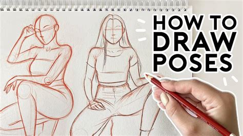 How To Draw Poses Half Body And Sitting Poses Drawing Tutorial Youtube