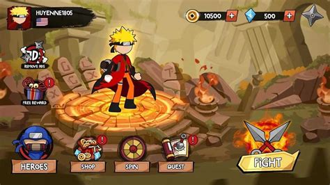 Stickman Ninja Fight Hack 1 6 APK MOD Lượng Tiền Rất Lớn