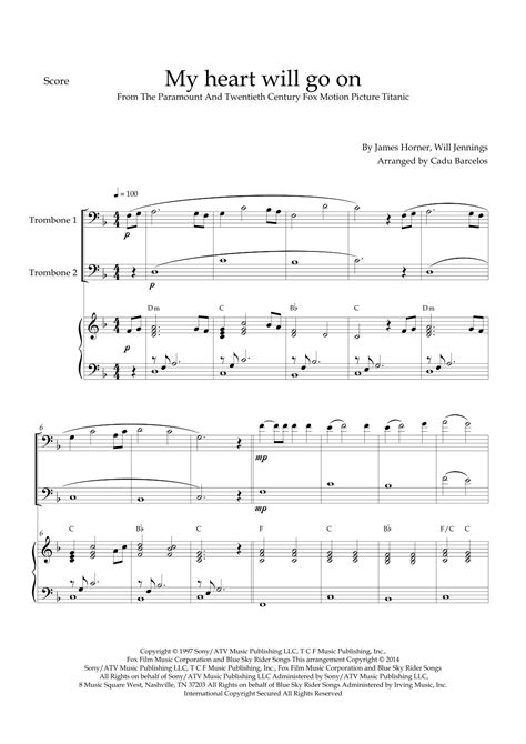 My Heart Will Go On Love Theme From Titanic Arr Cadu Barcelos Sheet Music Celine Dion