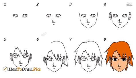 How To Draw A Anime Boy Step By Step Images