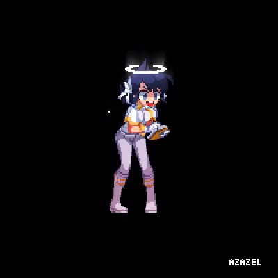 Azazel From Helltaker Animated Pixel Art By Aduare Rp On Twitter Cool Pixel Art Anime Pixel