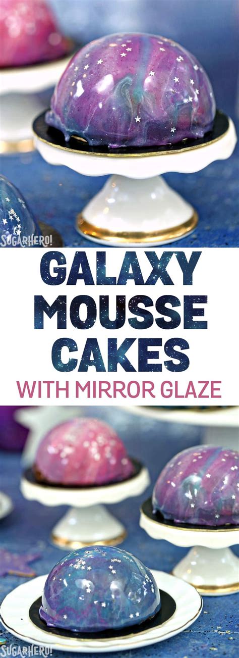Chop 150 grams (5.5 oz) of dark chocolate (minimum 60 % cocoa). Galaxy Mousse Cakes with Mirror Glaze - SugarHero