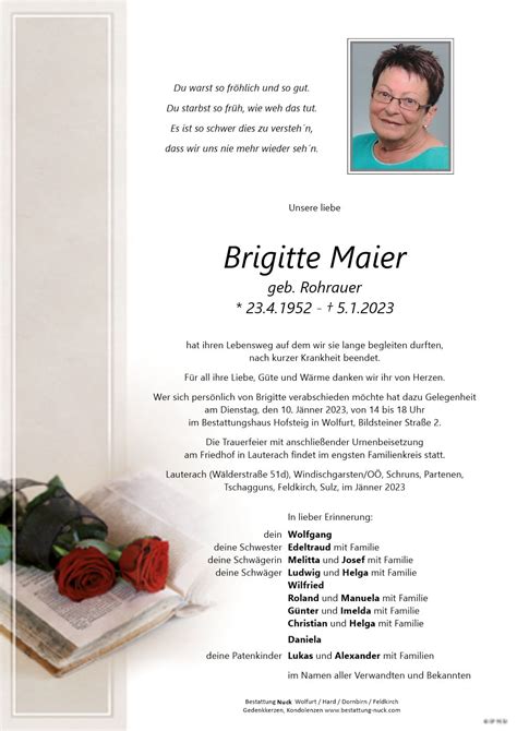 Brigitte Maier Bestattung Nuck