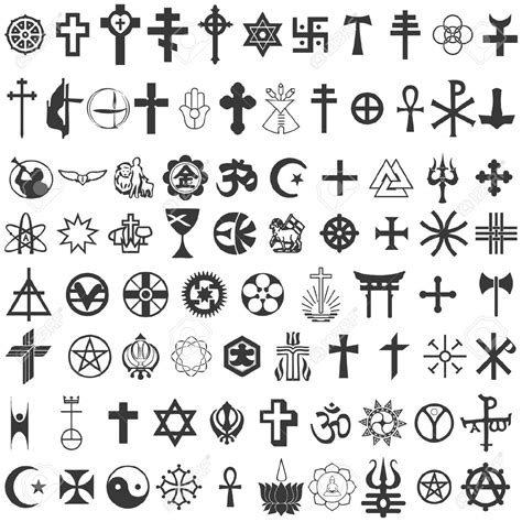Religious Symbols Tattoo Flash