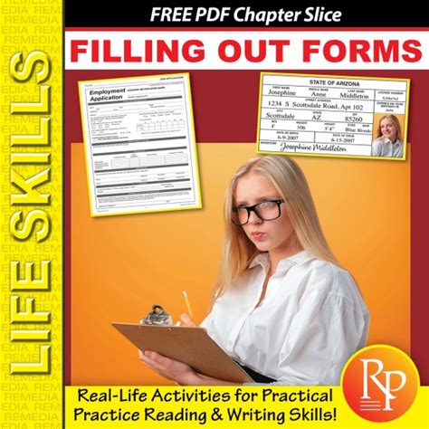 Free Filling Out Forms Practical Practice Reading And Life Skills Activities
