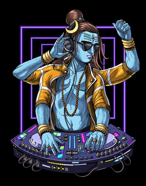 Psychedelic Shiva Psytrance Dj Digital Art By Nikolay Todorov Fine