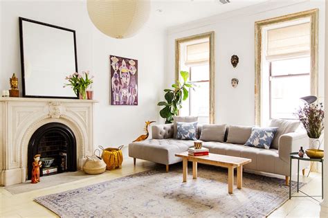 Modern Brooklyn Brownstone Apartment Tour From The 1890s Living Room