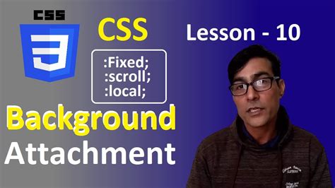 Background Attachment Property In Css Css Tutorial Lesson 10 Css