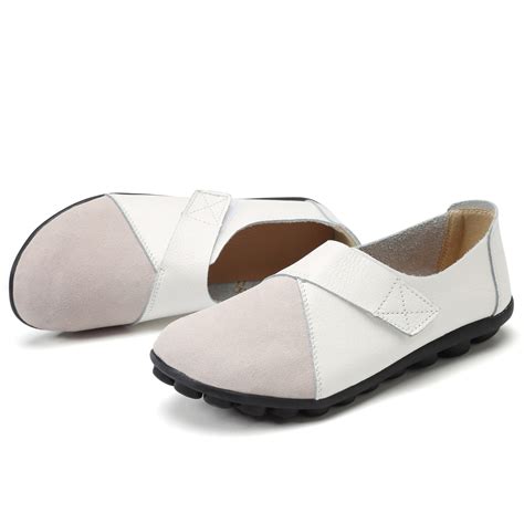 Women Casual Flat Driving Loafers Genuine Leather Lightweight