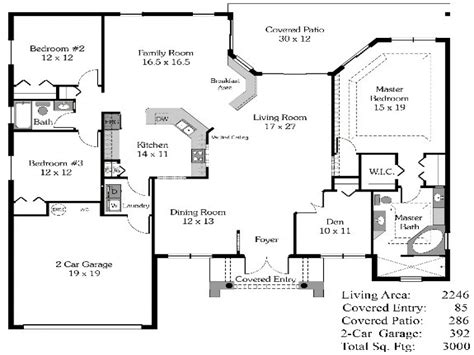 Most ranch homes fit up to three or four bedrooms. 4 Bedroom House Plans Open Floor Plan 4-Bedroom Open House ...
