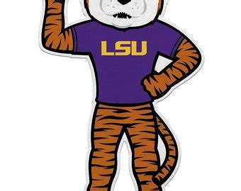 Lsu Tigers Pennant Mascot Design Inch Felt Louisiana State Etsy