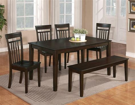 For instance, a bench can be perceived as being more comfortable by a lot of. 6 PC DINETTE KITCHEN DINING ROOM SET TABLE w/4 WOOD CHAIR ...