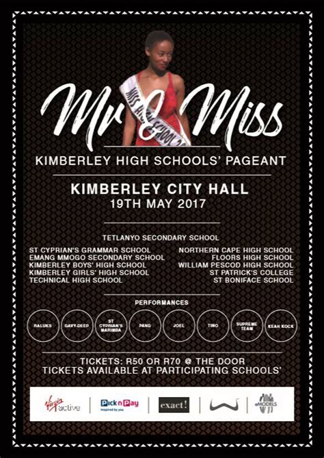 1300 22 0288 main line: Mr & Miss Kimberley High Schools' Pageant • Kimberley PORTAL