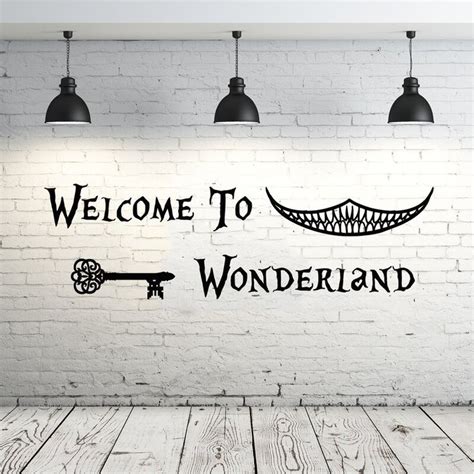 Alice In Wonderland Welcome To Wonderland Wall Decal Alice In
