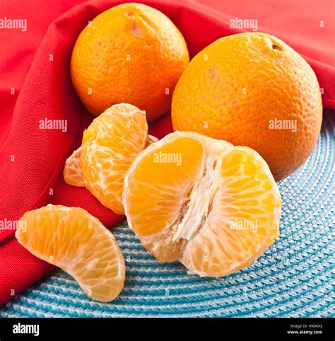 Peeled Fresh Orange Close Up Stock Photo Alamy