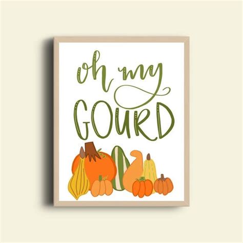 Oh My Gourd Fall Printable Halloween Printable Halloween Decor