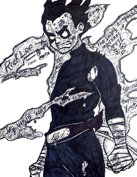 So, here, even with the black king distant, white can force nothing. Sharpie Drawing of Rock Lee Opening that Third Gate ...