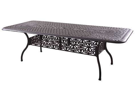 Darlee Outdoor Living Series Cast Aluminum X Rectangular Dining Table XL