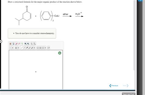 Solved Draw A Structural Formula For The Major Organic