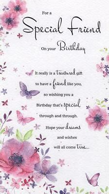 Happy birthday to my best. Special Friend Flowers Butterfly & Word Design Lovely ...