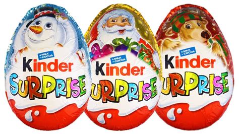 Christmas Kinder Surprise Eggs Unboxing Special Xmas Kinder Egg Santa