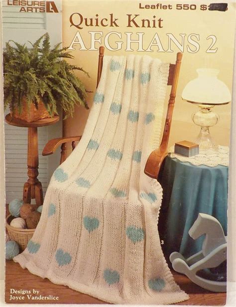 Quick Knit Afghans Patterns Instructions By Leisure Arts By