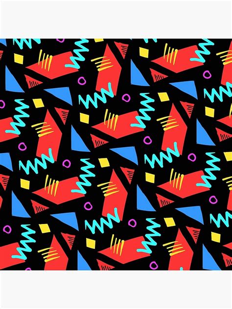 80s Squiggle Dance Pattern Photographic Print For Sale By P Anderson