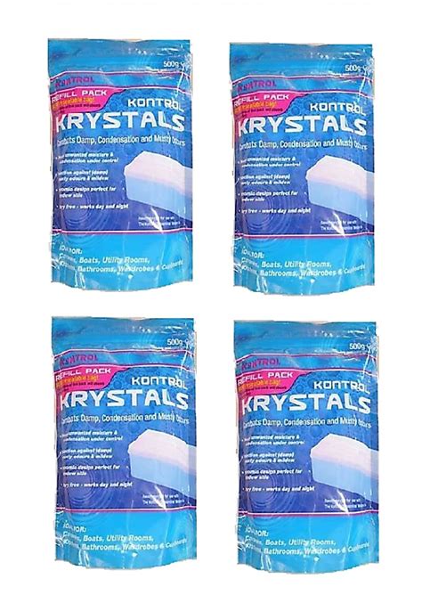4 X Kontrol Moisture Trap Krystals Refill Pack 500g Damp Absorbing