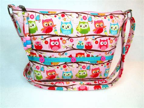 Owls Pink Handmade Fabric Purse Cross Body Washable | Fabric purses, Handmade fabric purses, Purses
