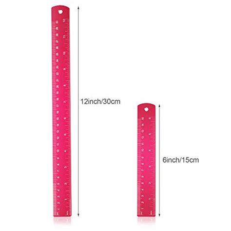 Stainless Steel Ruler And Metal Rule Kit With Conversion Table Rose