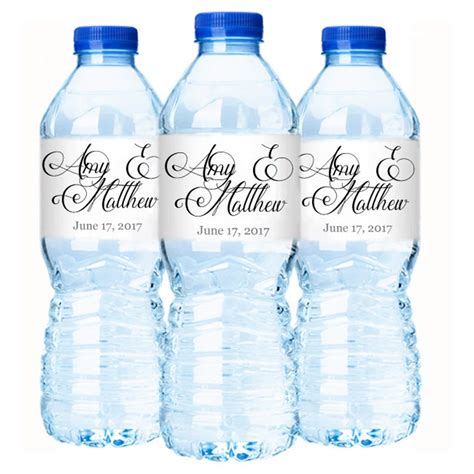 30 Wedding Water Bottle Labels Personalized Water Bottle Etsy