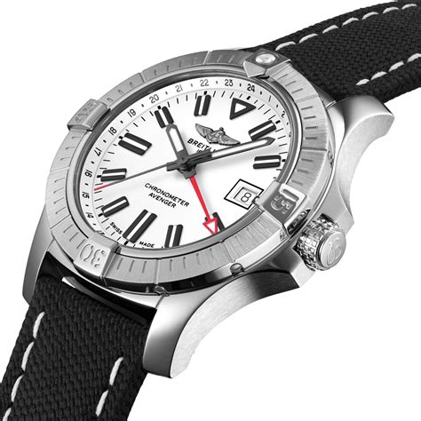 Avenger Automatic Gmt 43 Stainless Steel White A32397101a1x1 Breitling