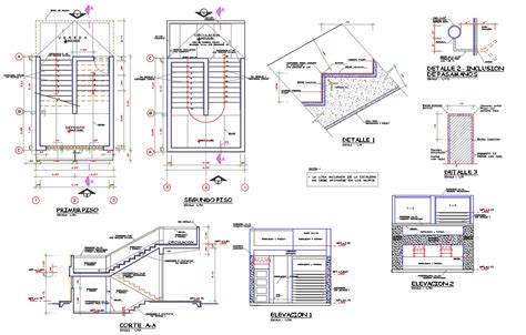 Your staircase design is a great opportunity to add that certain something to your home design. RCC Staircase Plan And Structure Design CAD drawing - Cadbull