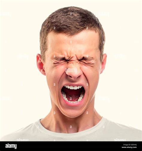 Portrait Of Young Angry Man Toned Photo Stock Photo Alamy