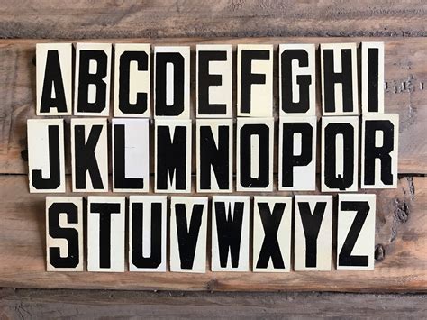 Vintage Sign Letters Vintage Unitype Vintage Alphabet Etsy