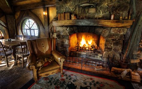 Fireplace Armchair Fairytale House Storybook Homes Hobbit House