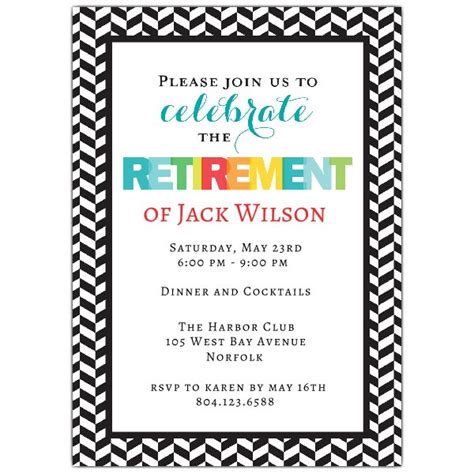 modern colorful retirement party invitations paperstyle