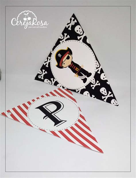 Bandeirolas Piratas No Elo7 Cereja Rosa Papelaria Criativa Bc50db