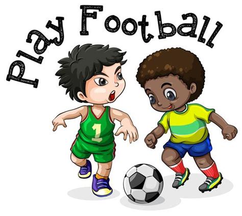 Kids Playing Football On White Background 292793 Vector Art At Vecteezy