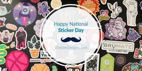 National Sticker Day Tsetzler Designs