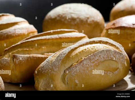 Freshly Cooked Bread Loaves Stock Photo Alamy
